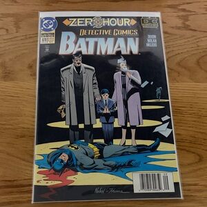 DC Batman Detective Comics Cover — Blue, Black, Yellow Artwork